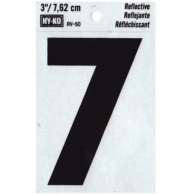 3-Inch Reflective Vinyl Digit: Number 7 1