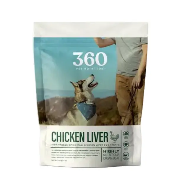 360 Pet Nutrition Freeze-Dried Chicken Liver Dog Treats (4 Oz) 1