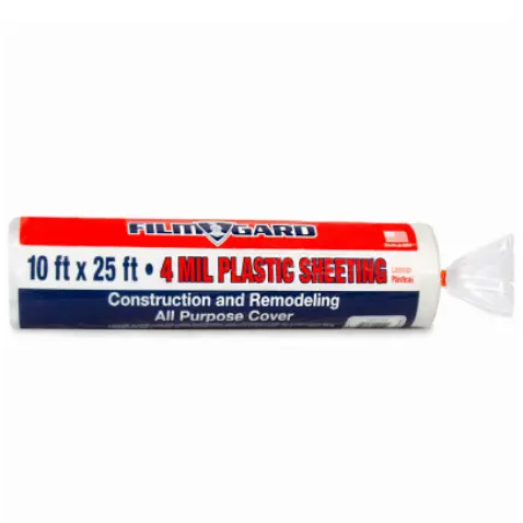 4-Mil Clear Poly Sheeting – 10 Ft X 25 Ft Lightweight Protective Ground Cover 1