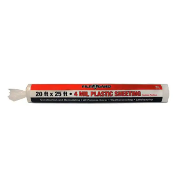 4-Mil Clear Polyethylene Sheeting – 20 Ft X 25 Ft Heavy-Duty Plastic Cover 1