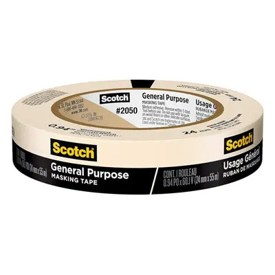 Adhesive Masking Tape Roll – 0.94 Inch Width, 60-Yard Length 1