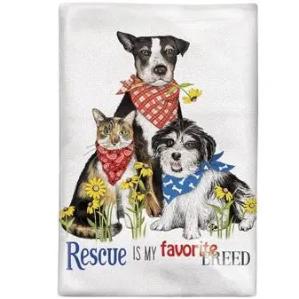 Adoptable Pet-Themed Flour Sack Kitchen Towel 1