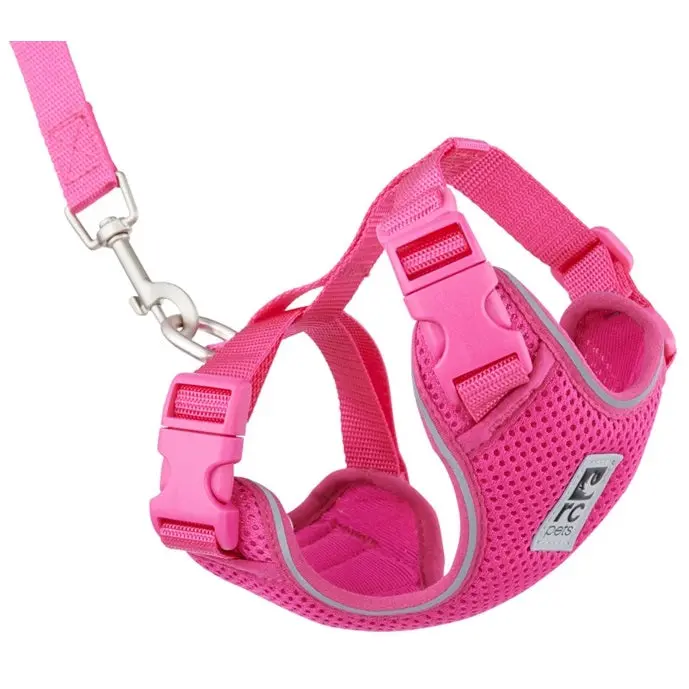 Adventure Kitty Reflective Harness And Matching Leash – Raspberry Color 1