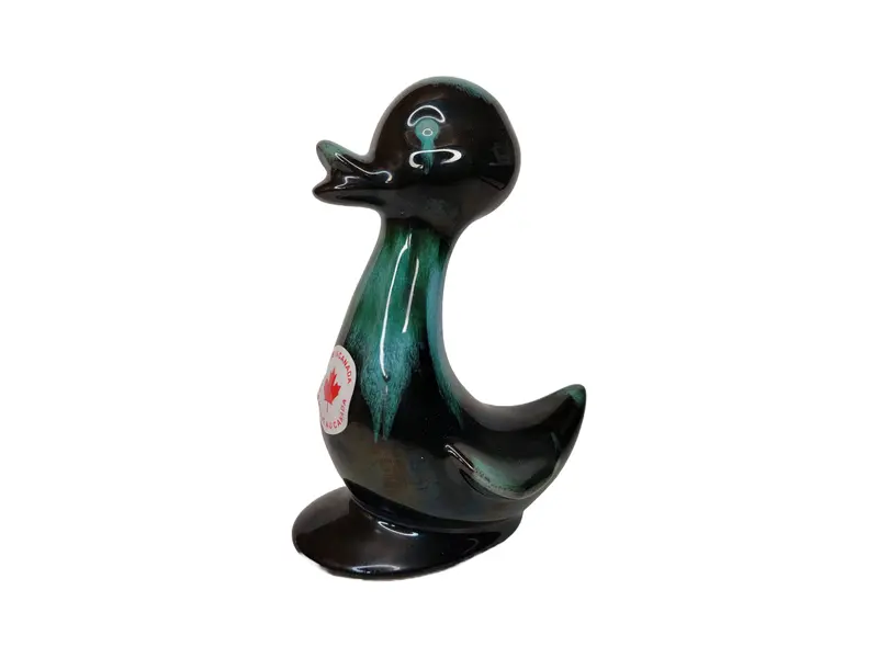 Antique Blue Mountain Pottery Duck Figurine – Ceramic Table Accent, 5.5 Inches, Bmp Collectible 1