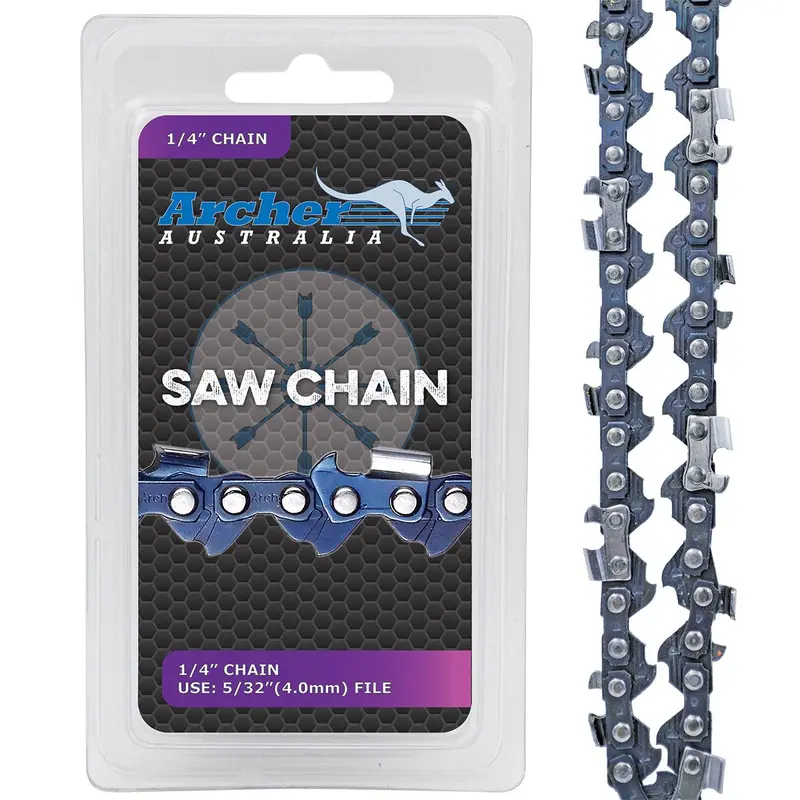 Archer 1/4 Inch Chain Loop – .050" Gauge, 72Dl, Semi-Chisel 1
