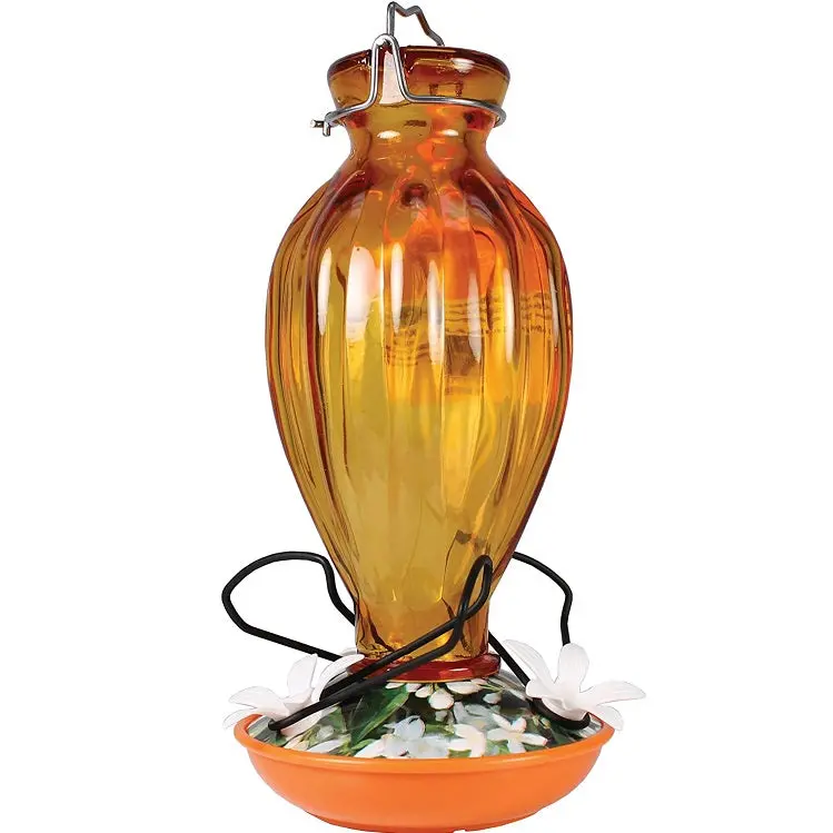 Audubon Fluted Glass Oriole Feeder – Na09 Model With Nectar Reservoir 1