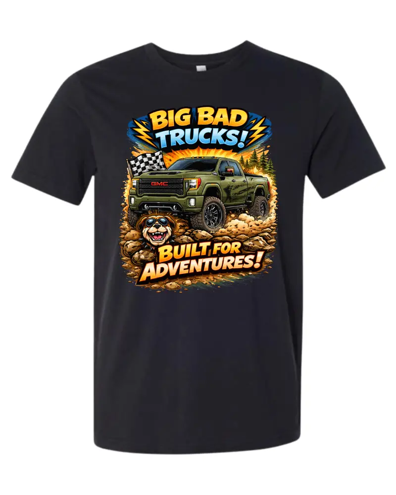 Big Bad Trucks Youth T-Shirt – Rugged-Themed Graphic Tee For Kids 1