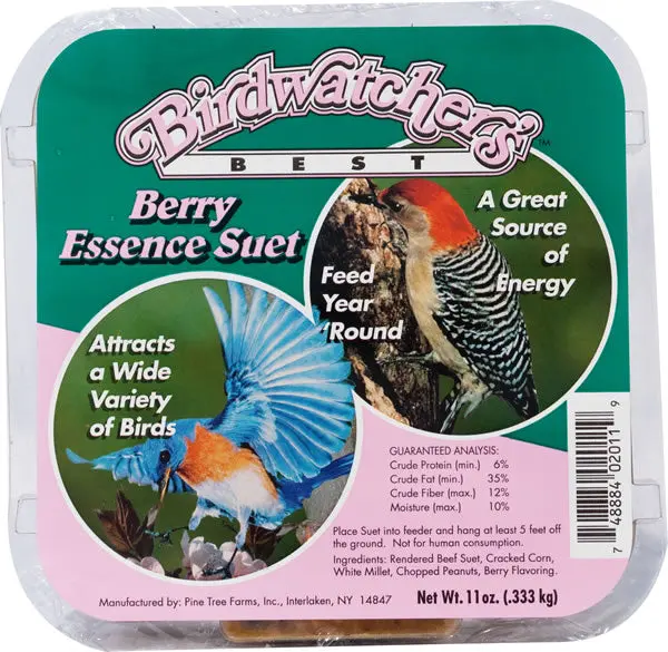 Birdwatchers’ Best Berry Essence Suet Cakes – 12-Pack Wild Bird Food 1