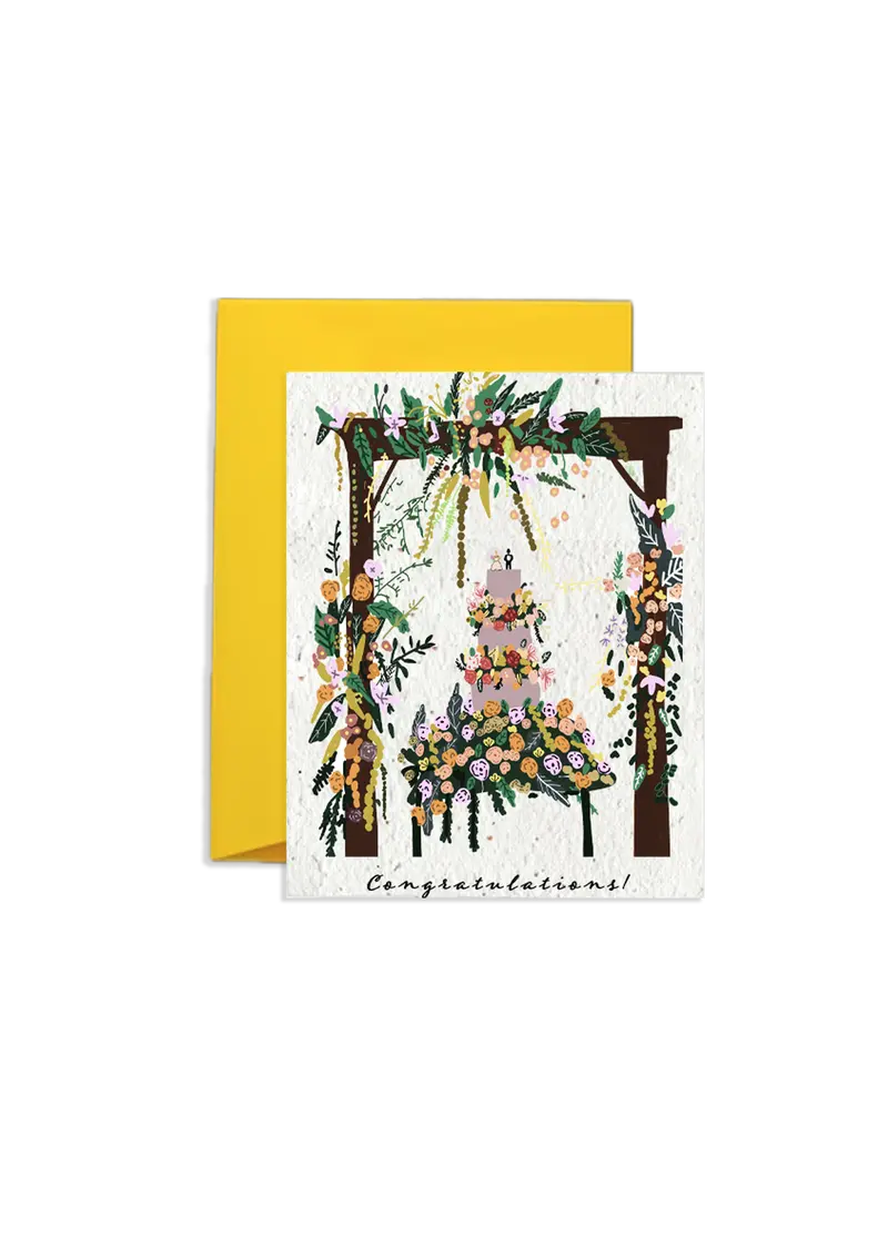 Blossom & Unite Wedding Invitation On Plantable Wildflower Seed Paper 1