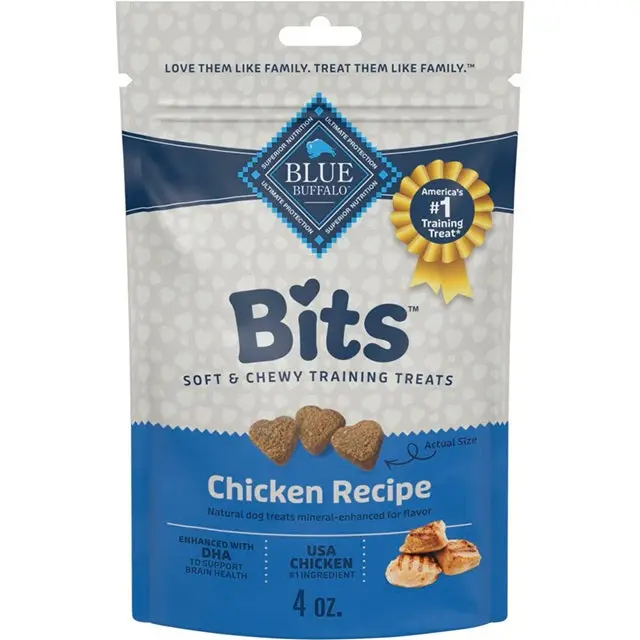 Blue Buffalo Bits Chicken Soft-Moist Training Treats For Dogs – Natural Reward Bites 1