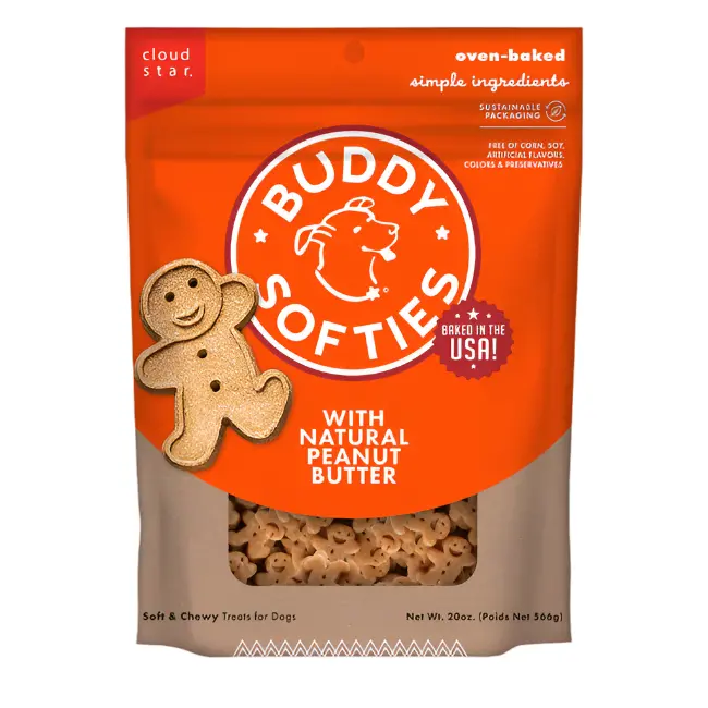 Buddy Softies Peanut Butter Flavor – Chewy Dog Treats (6 Oz) 1