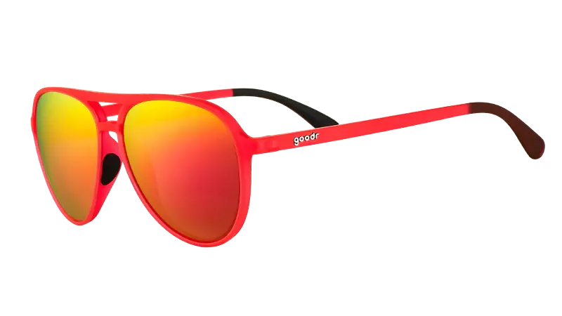 Captain Blunt’S Red Eye Bold Aviator Sunglasses 1