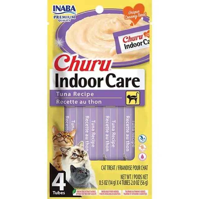Churu Grain-Free Tuna Lickable Cat Treats – Creamy Puree In 0.5 Oz Tubes (4-Pack) 1