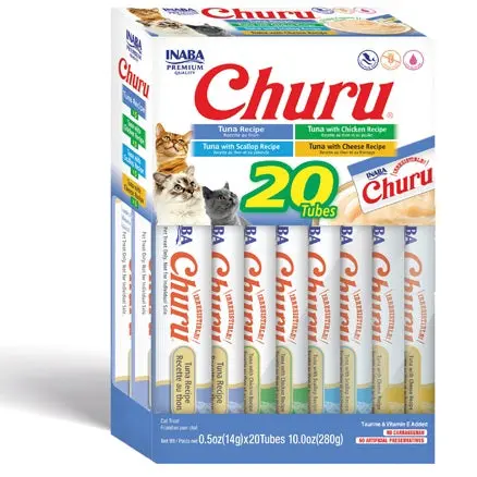 Churu Puree Treats For Cats – Tuna Flavor Variety Pack, 20 Count 1