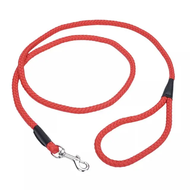 Coastal Rope Dog Leash – 6-Foot Red Braided Nylon 1