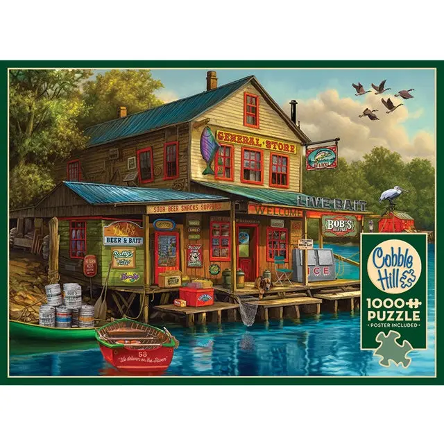 Cobble Hill Bob'S Beer & Bait Jigsaw Puzzle – 1000 Pieces 1