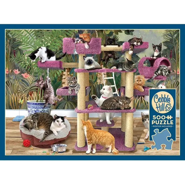 Cobble Hill Jungle Cats Puzzle – 500 Pieces 1