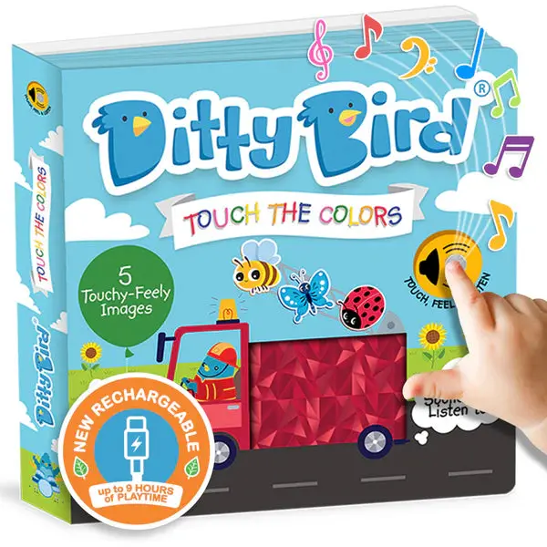 Ditty Bird Colors Sound Book – Touch-Activated Usb-C Rechargeable Learning Tool 1