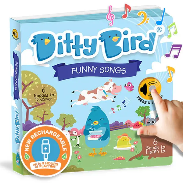 Ditty Bird Funny Songs Sound Book – Usb-C Rechargeable Musical Storybook 1