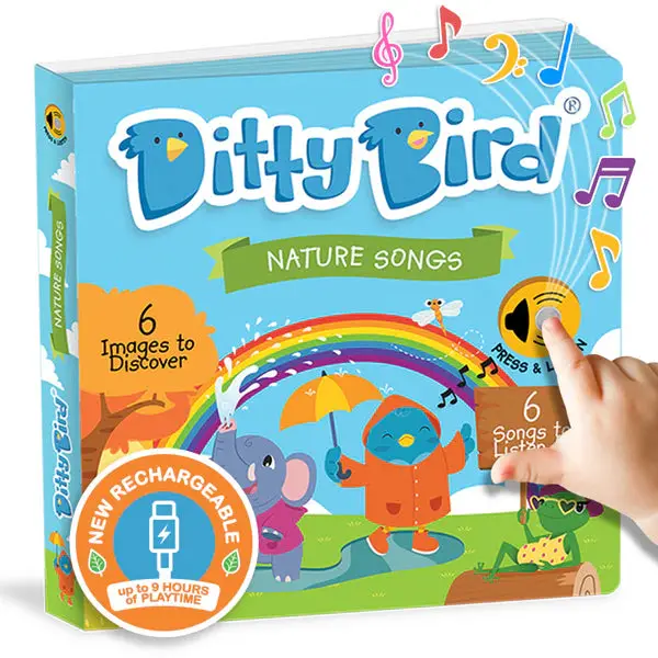 Ditty Bird Nature Songs Sound Book – Usb-C Rechargeable Outdoor-Themed Audio Book 1