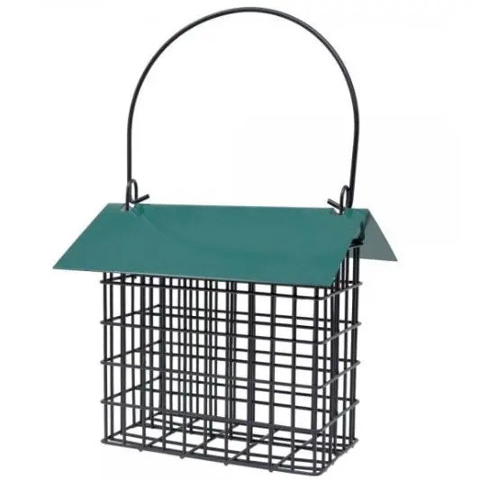 Double-Sided Suet Feeder With Weatherproof Roof – Wild Bird Feeding Station 1