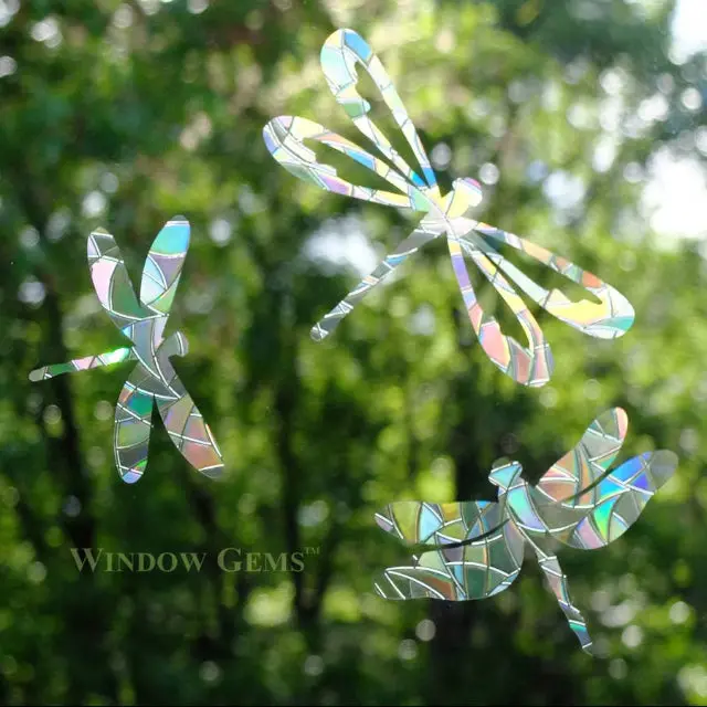Dragonfly Prismatic Window Decals – 9-Piece Light-Catching Set 1