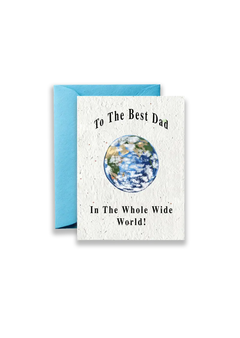 Earthly Embrace Father'S Day Card – Sustainable Wildflower Seed Paper 1