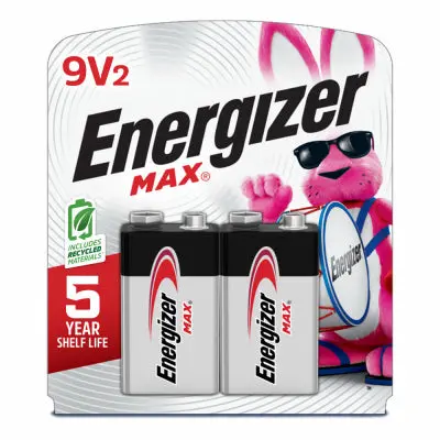 Energizer Max 9V Alkaline Batteries (2-Pack) 1