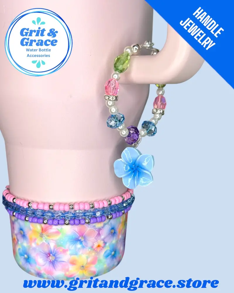 Fairy Flowers Tumbler Handle Accent Jewelry 1