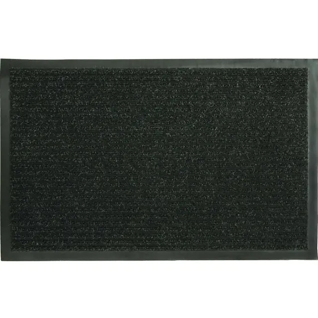 Fanmats Ribbed Black Utility Mat – 28 In X 18 In Non-Slip Floor Protector 1