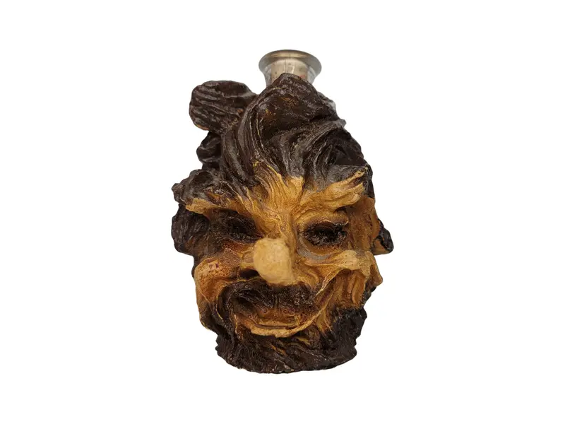 Faux Wood-Grain Liquor Decanter – Tree Bark Texture Ceramic Bottle, Rustic Bar Accessory 1