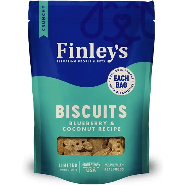 Finley'S Blueberry & Coconut Crunchy Dog Biscuits – 12 Oz Natural Treats 1