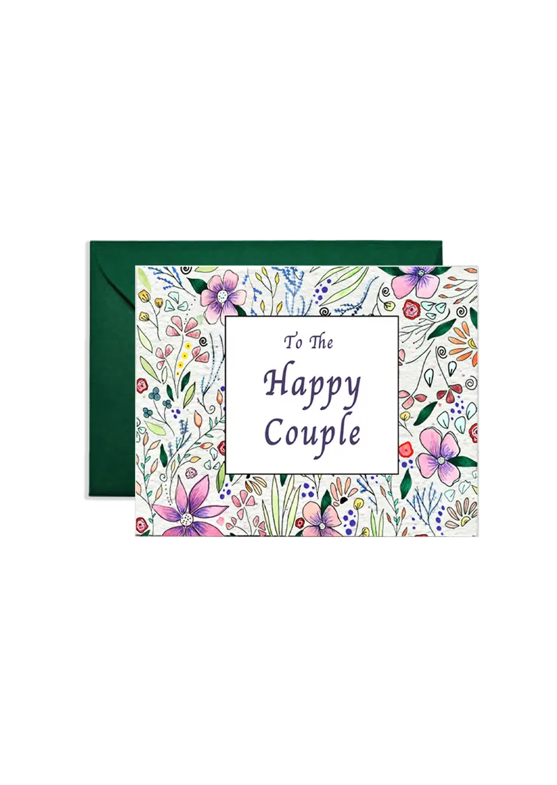 For The Happy Couple – Biodegradable Wildflower Seed Wedding Card 1