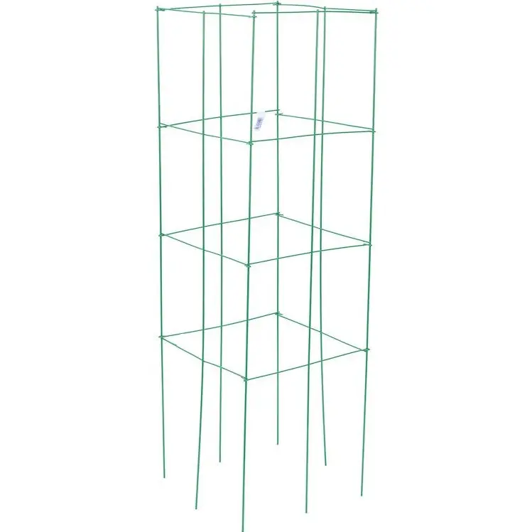 Four-Panel Reinforced Tomato Support Cage – Heavy-Duty Green Design 1