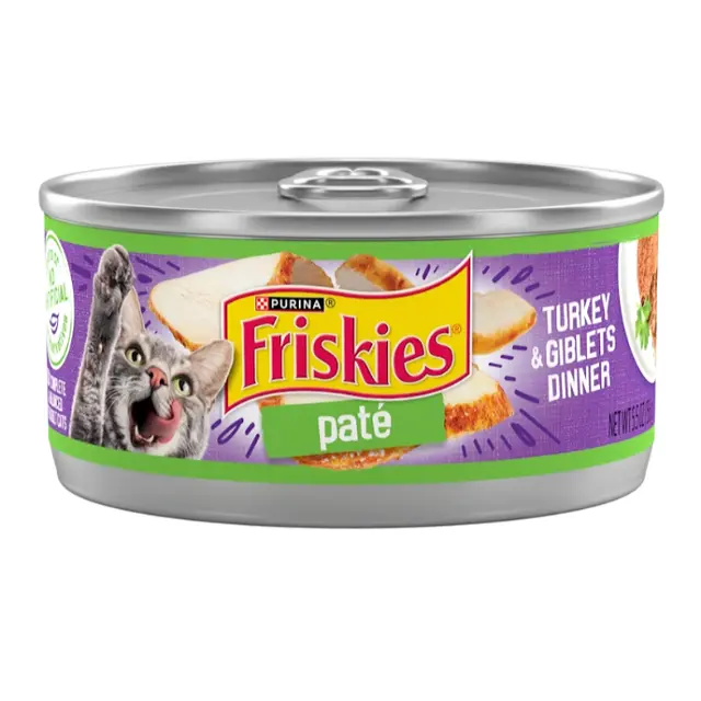 Friskies Pate Wet Cat Food – Turkey & Giblets Flavor (5.5 Oz Can) 1