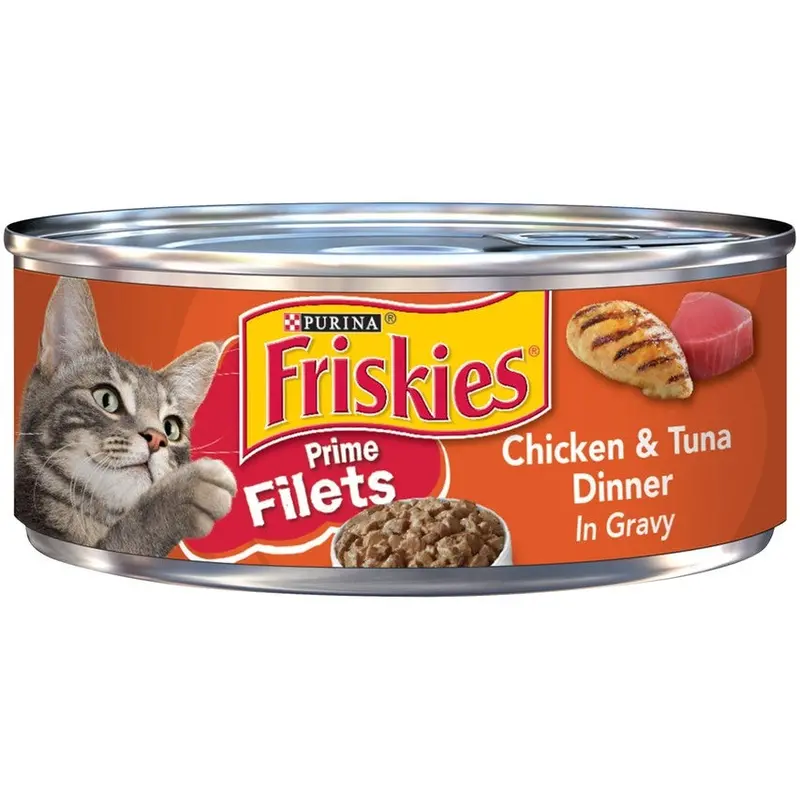 Friskies Prime Filets Wet Cat Food: Chicken & Tuna In Gravy, 5.5 Oz 1