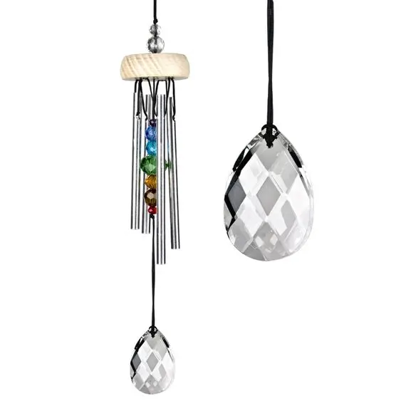 Gem Drop Prism Wind Chime – Light-Catching Crystal Chime With Rainbow Effect 1