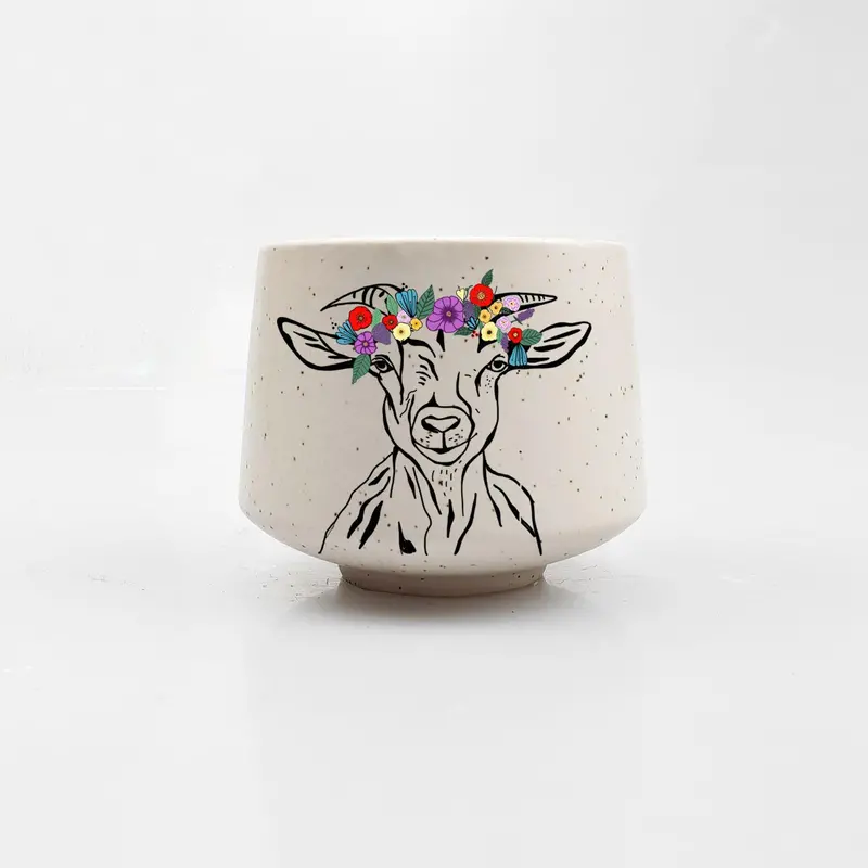 Goat Wearing A Flower Crown Mug 1