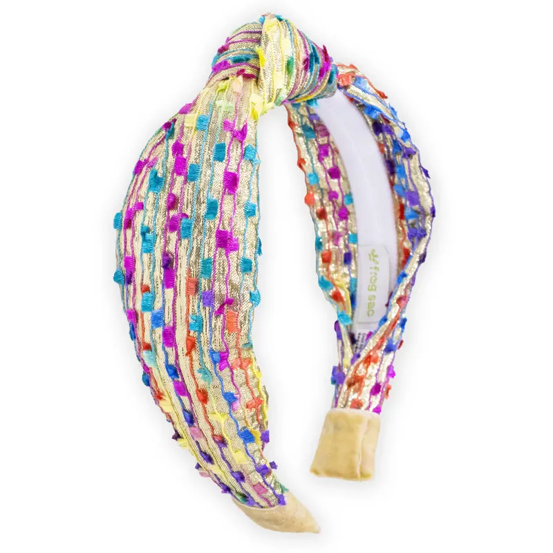 Gold Confetti-Knot Headband For Festive Style 1