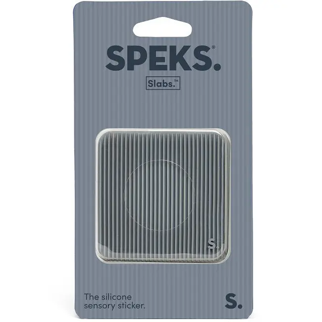 Grey Groove-Texture Silicone Sensory Sticker – Square Design 1