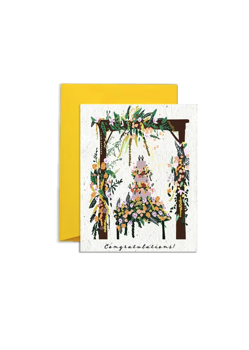 Groom'S Wildflower Seed Wedding Card – Blossom & Unite Design 1