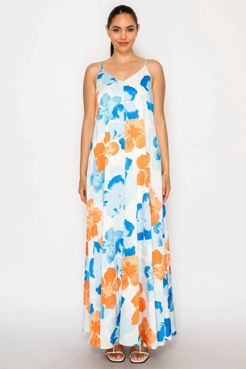 Helios Floral Petal Print Maxi Dress 1