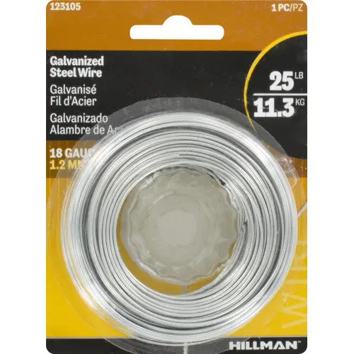 Hillman Galvanized 18-Gauge Hobby Wire – 110 Feet 1