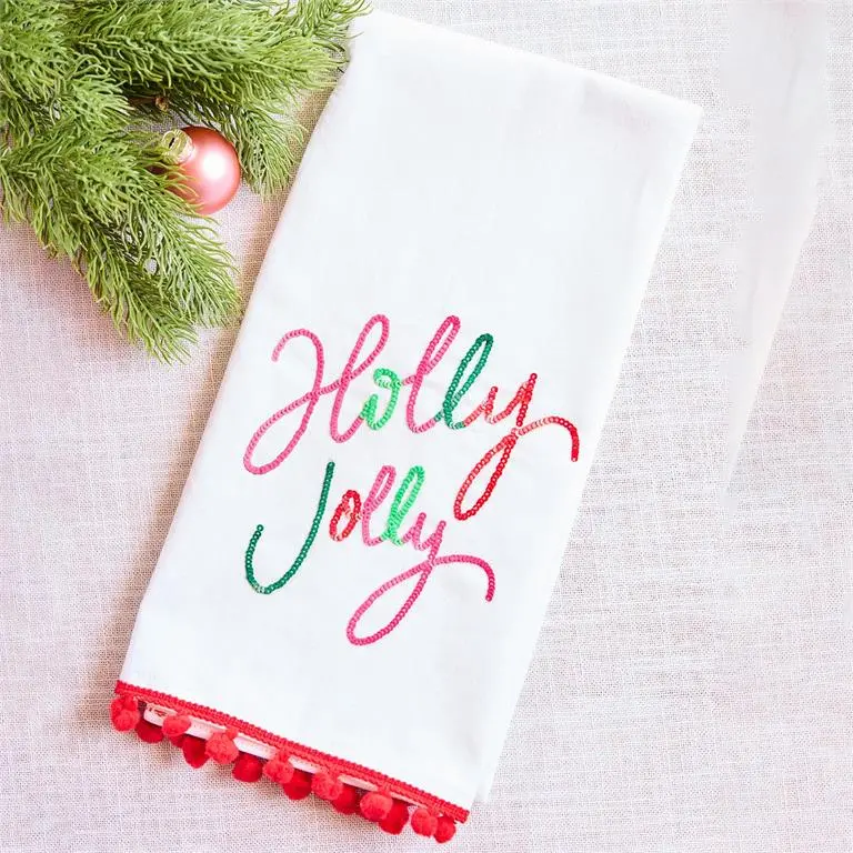 Holiday-Themed Linen Tea Towel 1