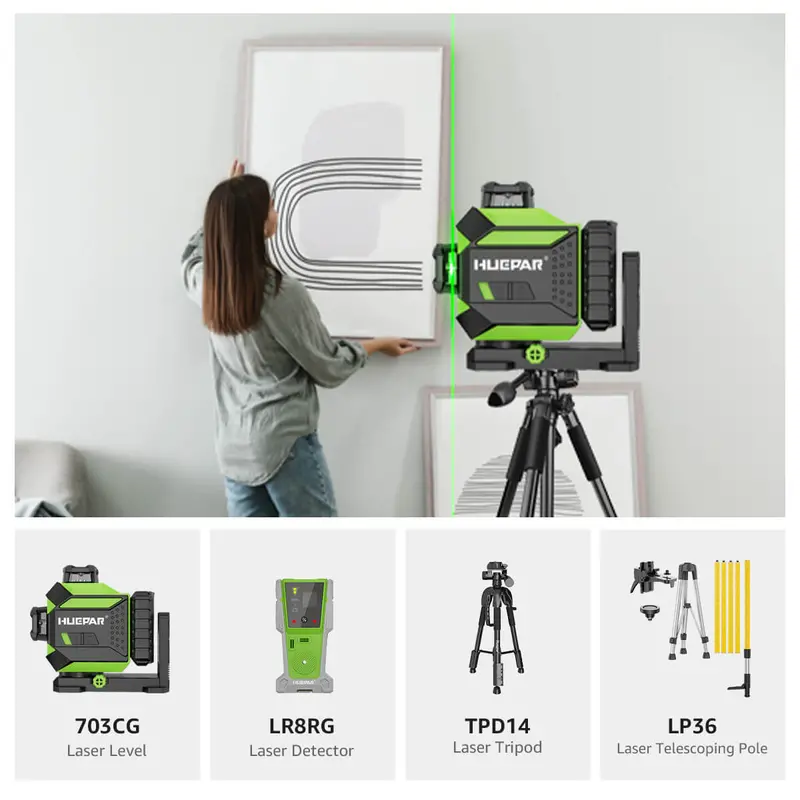 Huepar 703Cg Complete Laser Level Solution 1