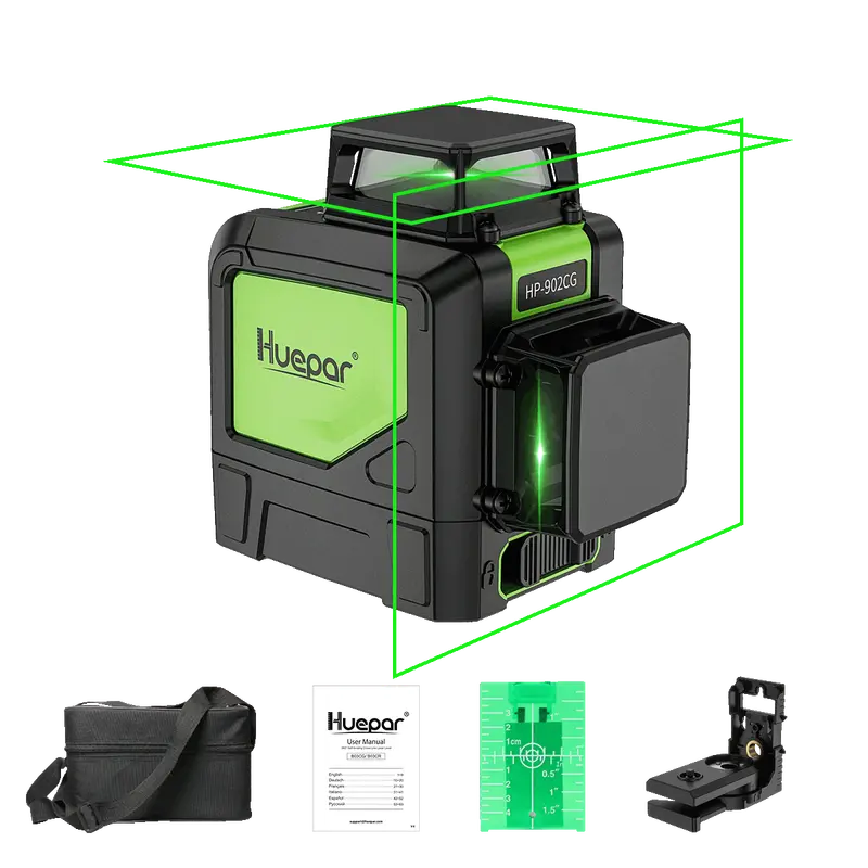 Huepar 902Cg Dual-Beam Green Laser Level 1