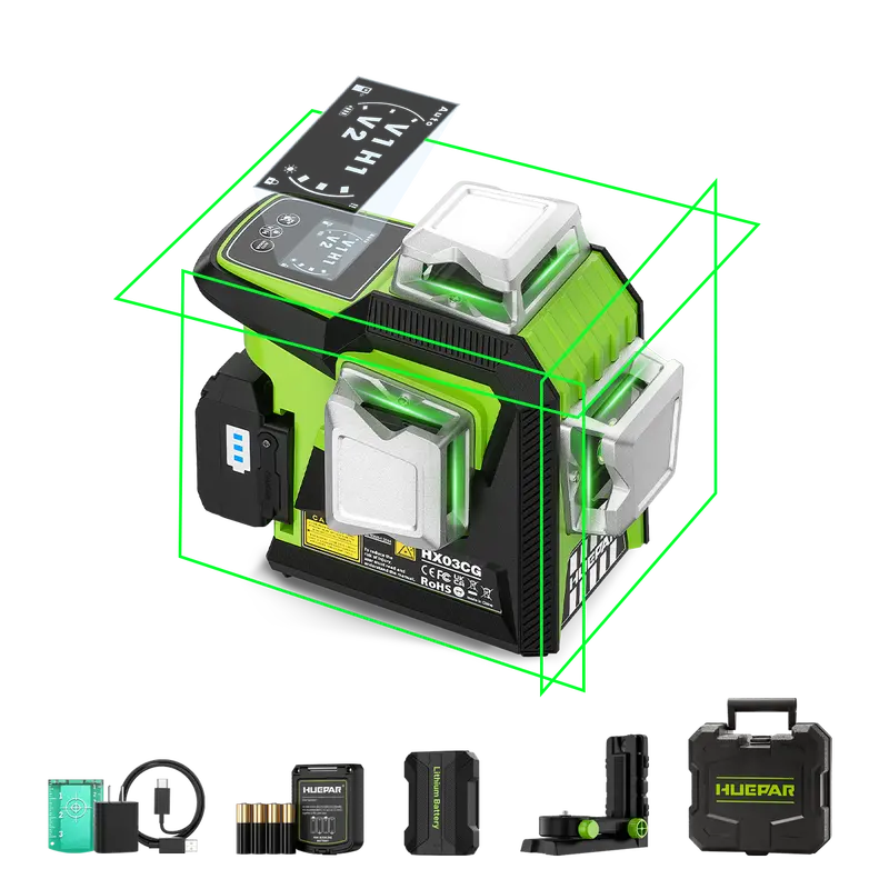 Huepar Hx03Cg Outdoor-Grade Cross-Line Laser Level 1