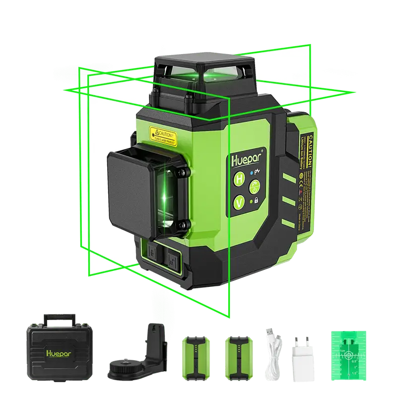 Huepar Ls03Cg Green Beam Cross-Line Laser Level 1