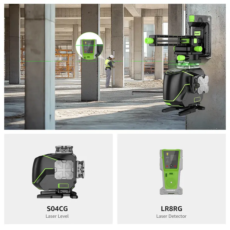 Huepar S04Cg Starter Laser Level Kit 1