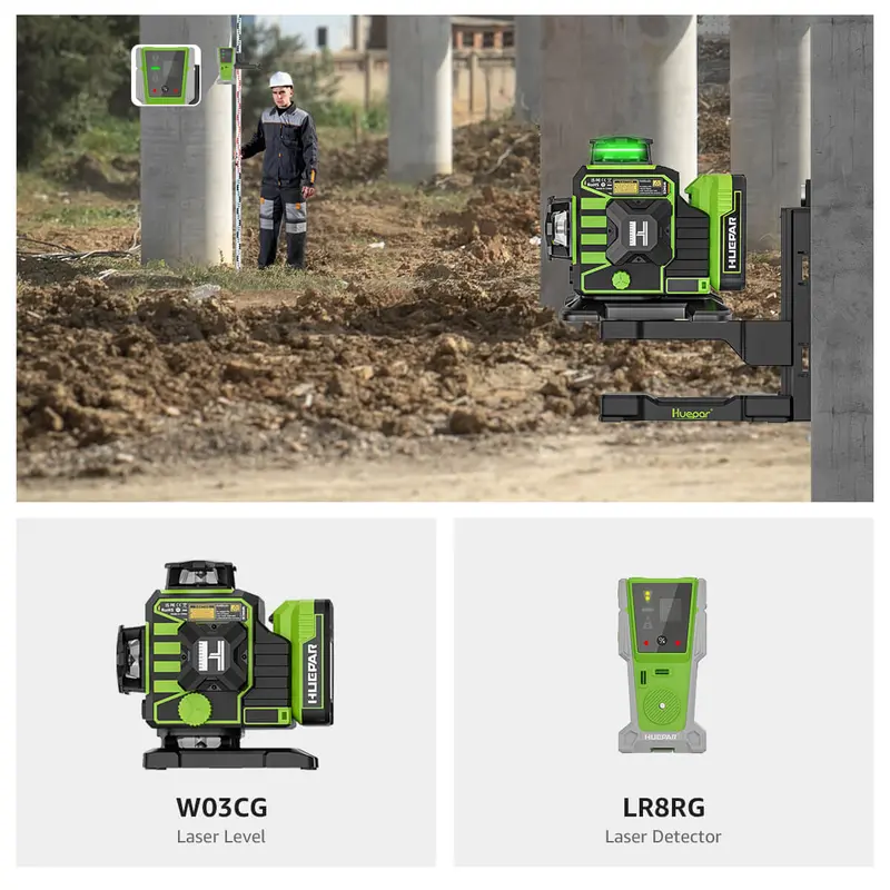 Huepar W03Cg Compact Laser Level Starter Kit 1